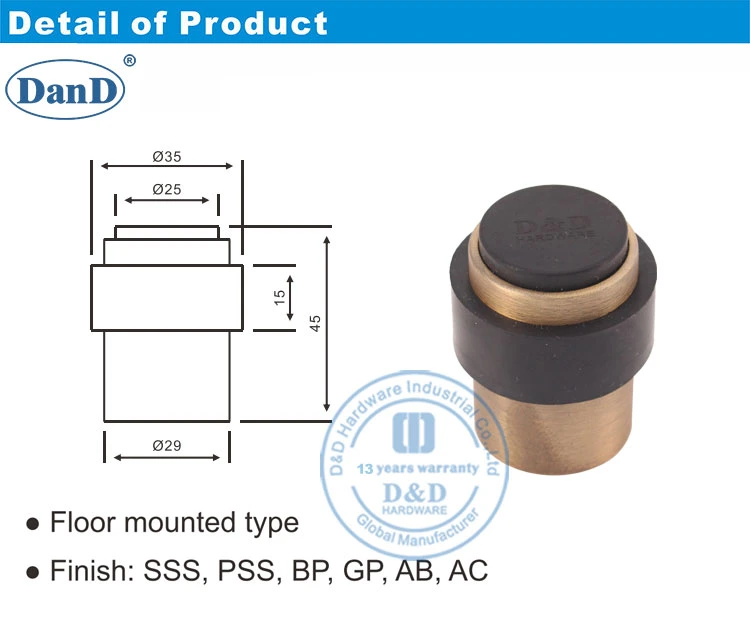 Yellow Bronze Ss 304 Door Fittings for Primary School